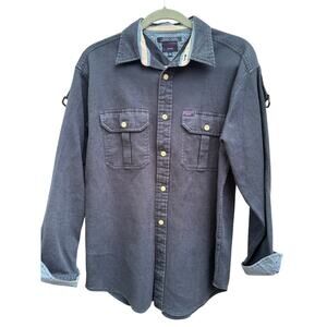 Vintage Tommy Jeans Waffle Knit Button Down Shirt Men’s M RN# 66476